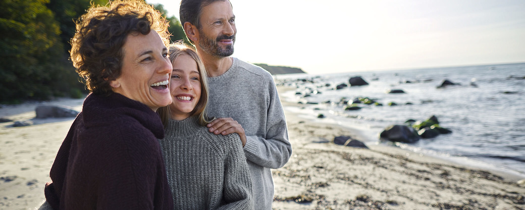 Familie am Strand