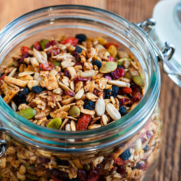 Gesundes Müsli mit hohem Biotin-Gehalt.